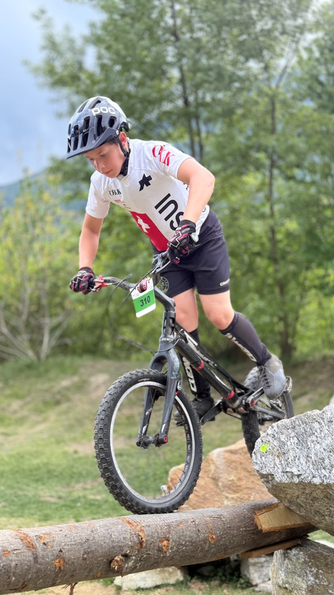 Noah Bonadimann beim Velo Trial